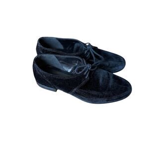 Rachel Comey Women's Black Velvet Oxford Shoes Size 8.5 Formal